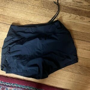 Running shorts with spandex inside ON cloud brand